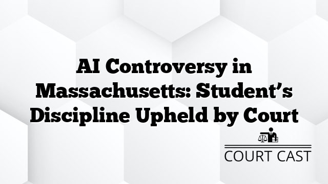 AI Controversy in Massachusetts: Student’s Discipline Upheld by Court