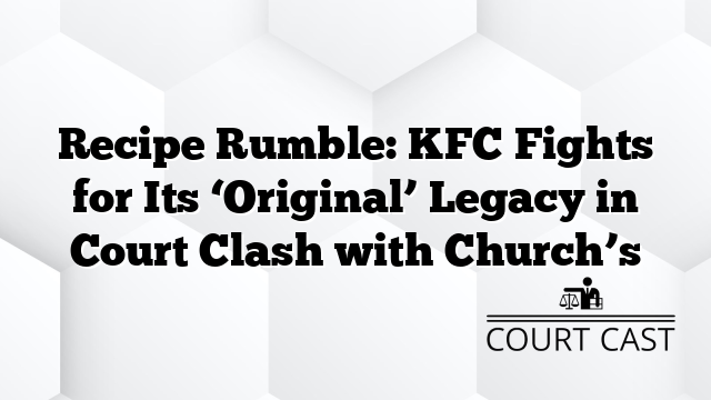 Recipe Rumble: KFC Fights for Its ‘Original’ Legacy in Court Clash with Church’s