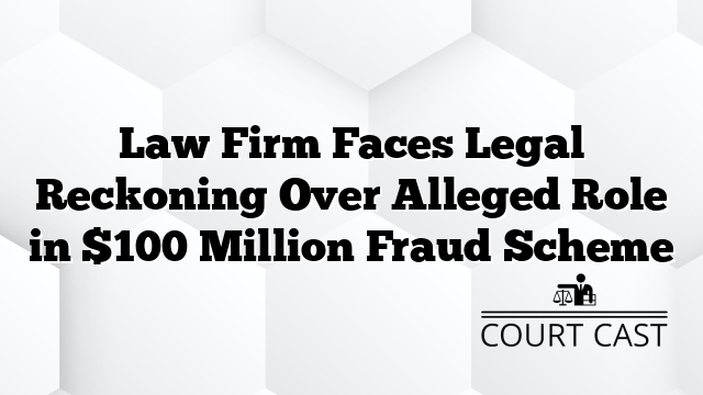 Law Firm Faces Legal Reckoning Over Alleged Role in $100 Million Fraud Scheme