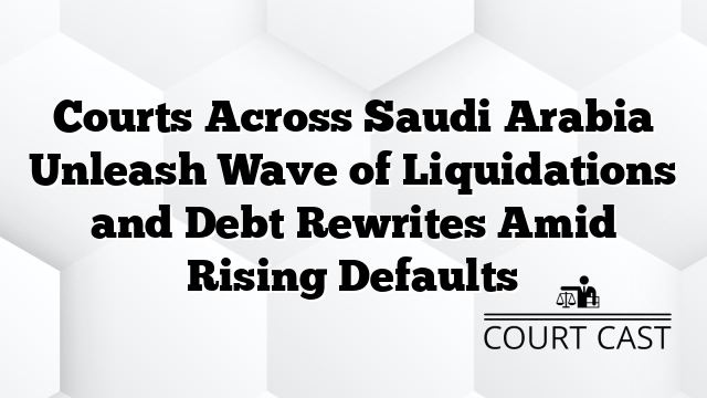 Courts Across Saudi Arabia Unleash Wave of Liquidations and Debt Rewrites Amid Rising Defaults