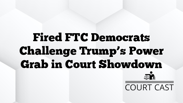 Fired FTC Democrats Challenge Trump’s Power Grab in Court Showdown