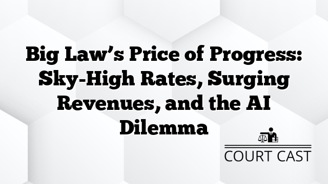 Big Law’s Price of Progress: Sky-High Rates, Surging Revenues, and the AI Dilemma
