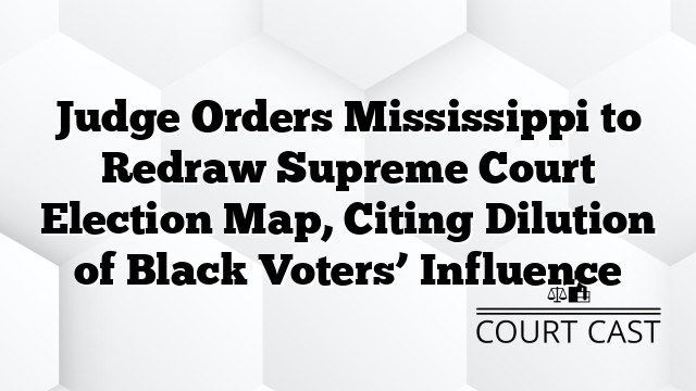 Judge Orders Mississippi to Redraw Supreme Court Election Map, Citing Dilution of Black Voters’ Influence