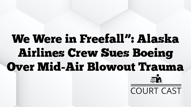 We Were in Freefall”: Alaska Airlines Crew Sues Boeing Over Mid-Air Blowout Trauma