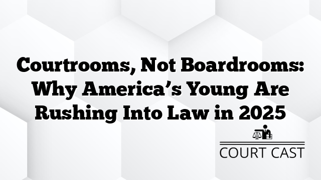 Courtrooms, Not Boardrooms: Why America’s Young Are Rushing Into Law in 2025