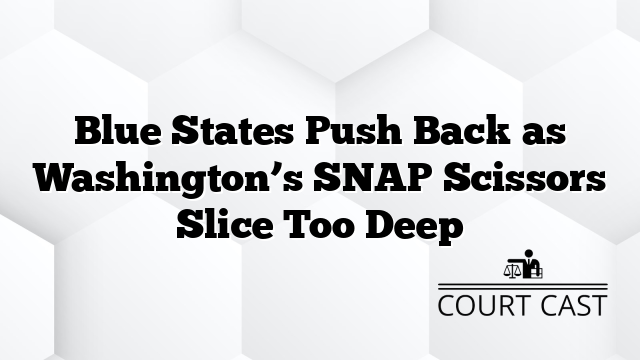 Blue States Push Back as Washington’s SNAP Scissors Slice Too Deep