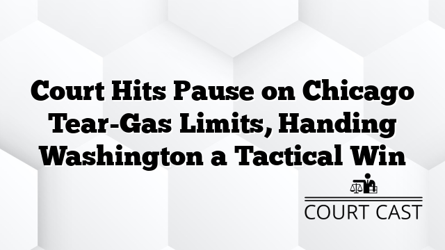 Court Hits Pause on Chicago Tear-Gas Limits, Handing Washington a Tactical Win