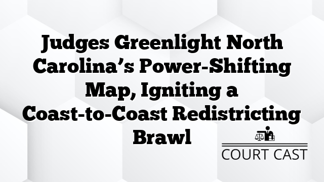 Judges Greenlight North Carolina’s Power-Shifting Map, Igniting a Coast-to-Coast Redistricting Brawl
