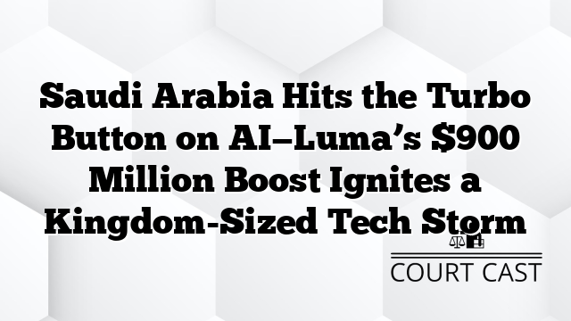 Saudi Arabia Hits the Turbo Button on AI—Luma’s $900 Million Boost Ignites a Kingdom-Sized Tech Storm