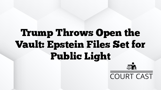 Trump Throws Open the Vault: Epstein Files Set for Public Light