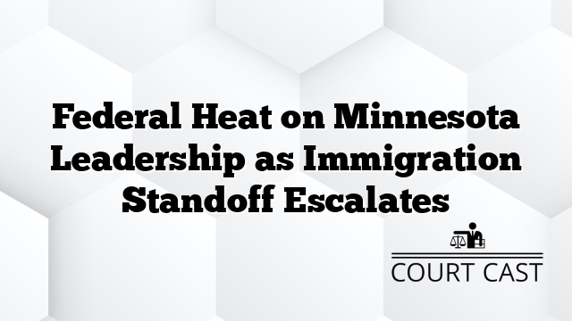 Federal Heat on Minnesota Leadership as Immigration Standoff Escalates