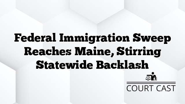 Federal Immigration Sweep Reaches Maine, Stirring Statewide Backlash