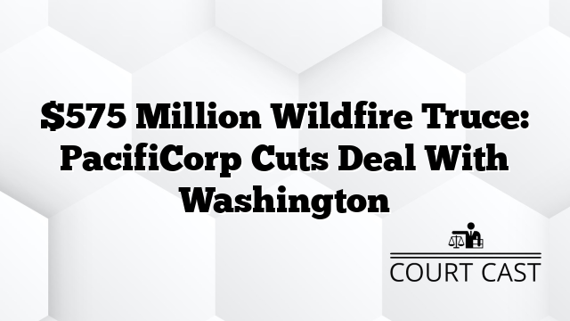 $575 Million Wildfire Truce: PacifiCorp Cuts Deal With Washington