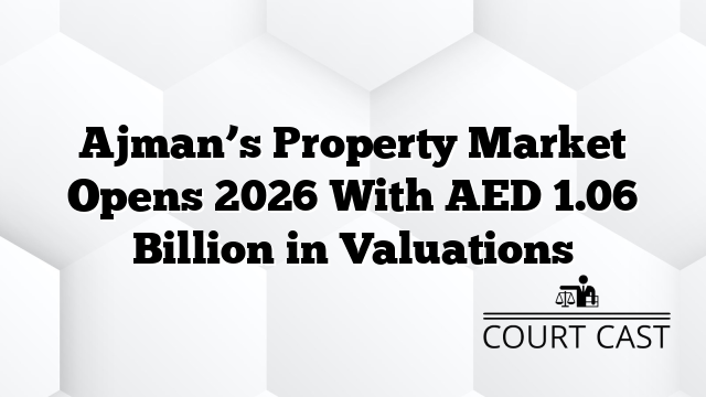Ajman’s Property Market Opens 2026 With AED 1.06 Billion in Valuations