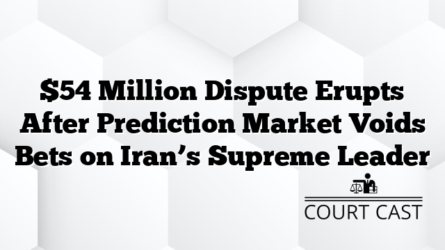 $54 Million Dispute Erupts After Prediction Market Voids Bets on Iran’s Supreme Leader