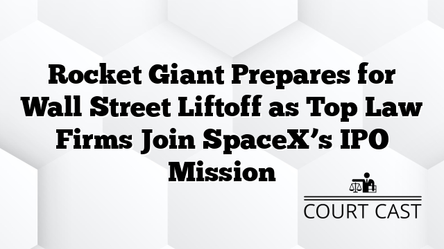 Rocket Giant Prepares for Wall Street Liftoff as Top Law Firms Join SpaceX’s IPO Mission