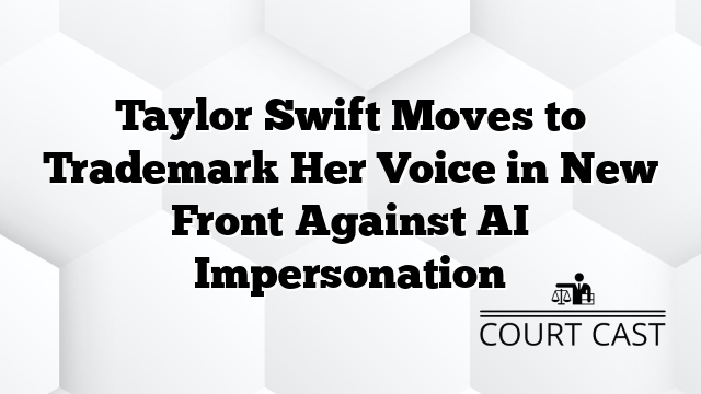 Taylor Swift Moves to Trademark Her Voice in New Front Against AI Impersonation