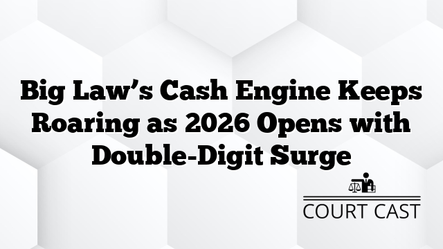 Big Law’s Cash Engine Keeps Roaring as 2026 Opens with Double-Digit Surge