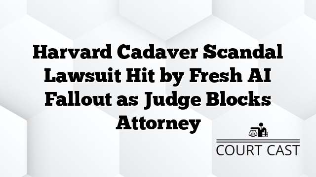 Harvard Cadaver Scandal Lawsuit Hit by Fresh AI Fallout as Judge Blocks Attorney