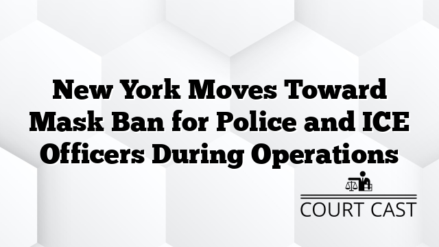 New York Moves Toward Mask Ban for Police and ICE Officers During Operations
