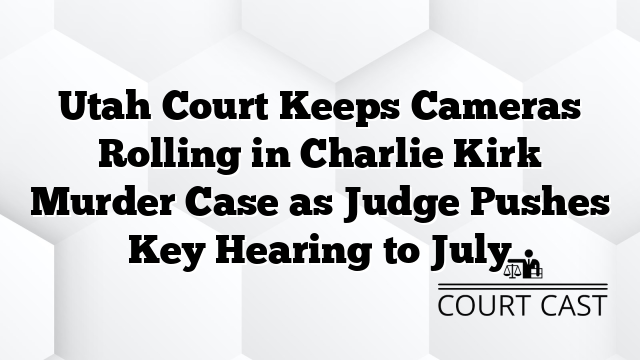 Utah Court Keeps Cameras Rolling in Charlie Kirk Murder Case as Judge Pushes Key Hearing to July