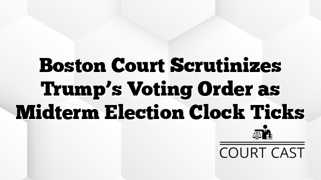 Boston Court Scrutinizes Trump’s Voting Order as Midterm Election Clock Ticks