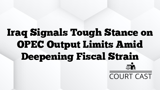 Iraq Signals Tough Stance on OPEC Output Limits Amid Deepening Fiscal Strain