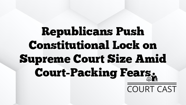Republicans Push Constitutional Lock on Supreme Court Size Amid Court-Packing Fears