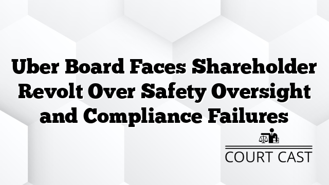 Uber Board Faces Shareholder Revolt Over Safety Oversight and Compliance Failures