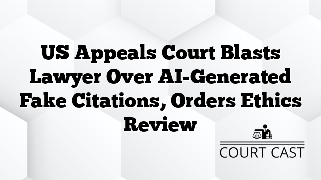 US Appeals Court Blasts Lawyer Over AI-Generated Fake Citations, Orders Ethics Review