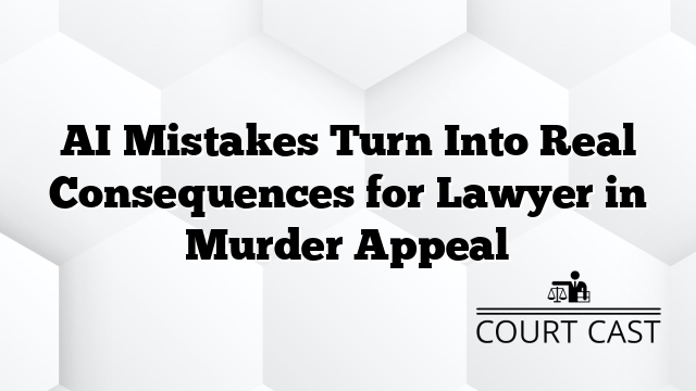 AI Mistakes Turn Into Real Consequences for Lawyer in Murder Appeal